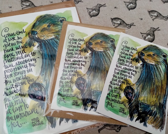 Otter quote illustration range of cards