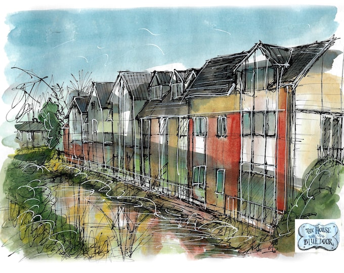 River Freshney town houses print