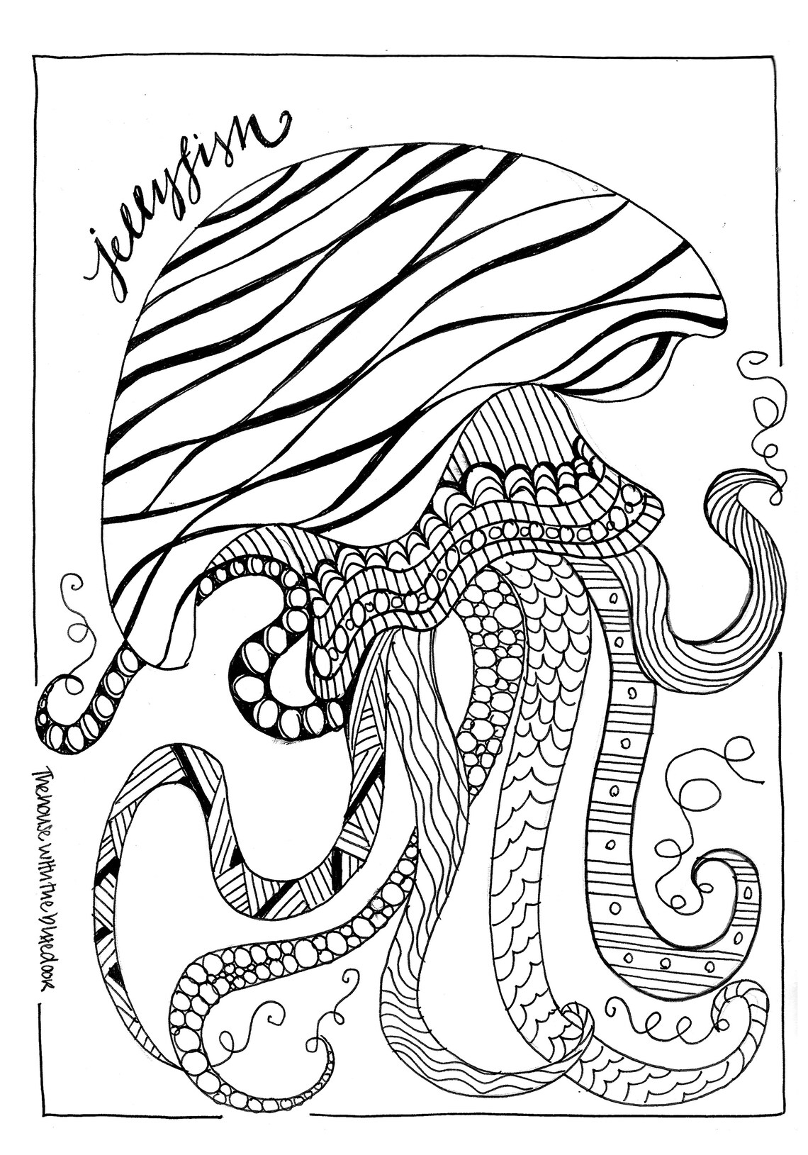 Jellyfish Mindfulness Colouring Sheet - Etsy