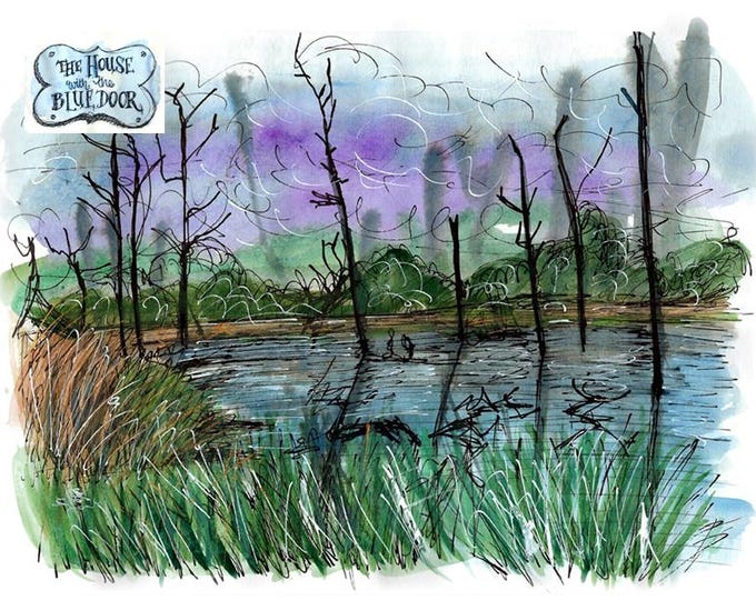 Freshney Valley ponds print