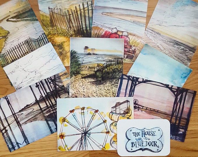 Set of 10 postcard-size prints