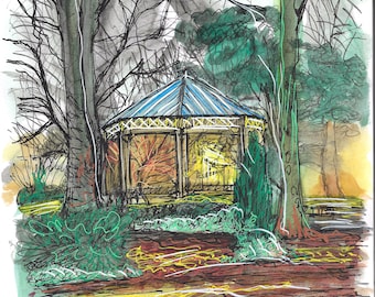 People's Park bandstand in the winter