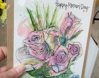 Handmade mothers day card