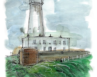 Flamborough Head lighthouse print