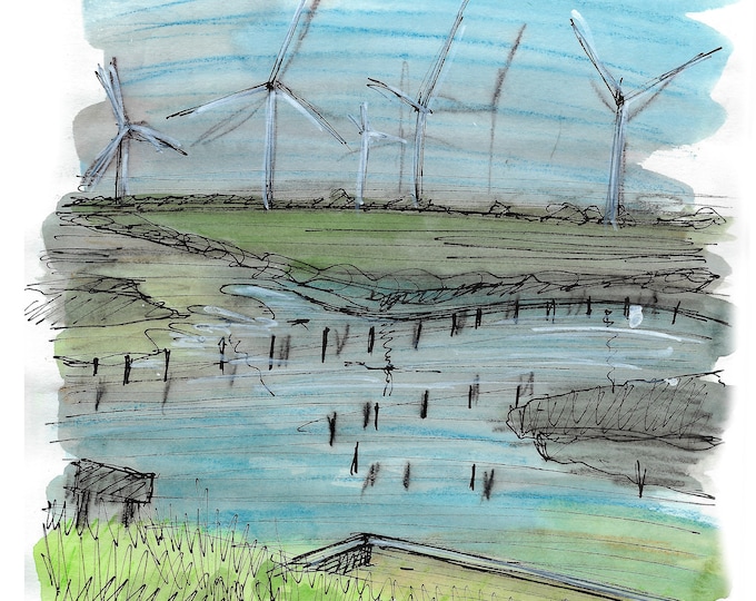 Tetney marshes print