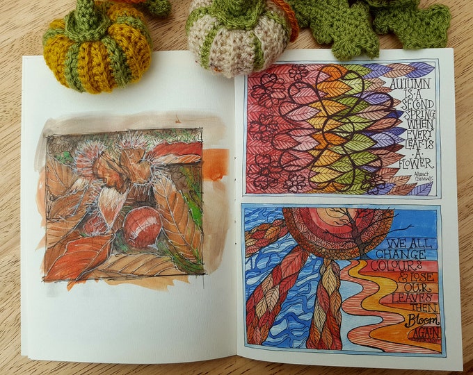 Handmade autumn journal