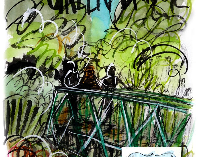 Meet me at the green bridge print