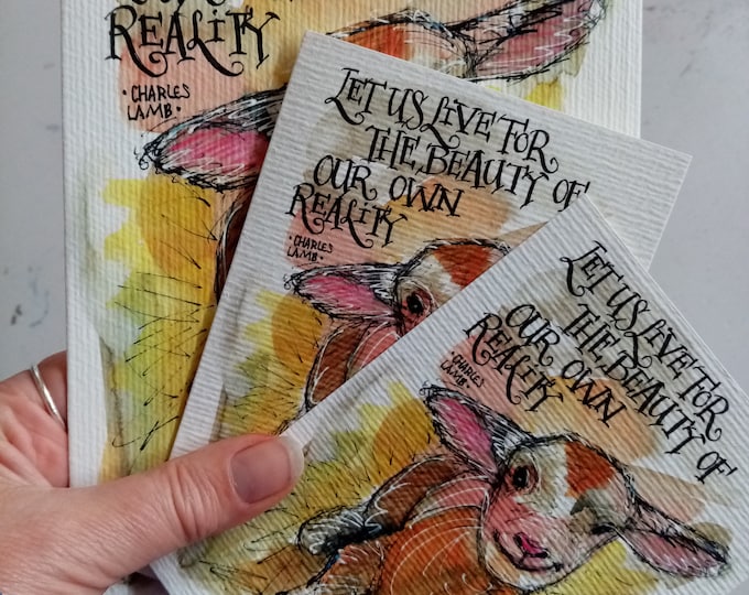 Lamb and quote illustration cards