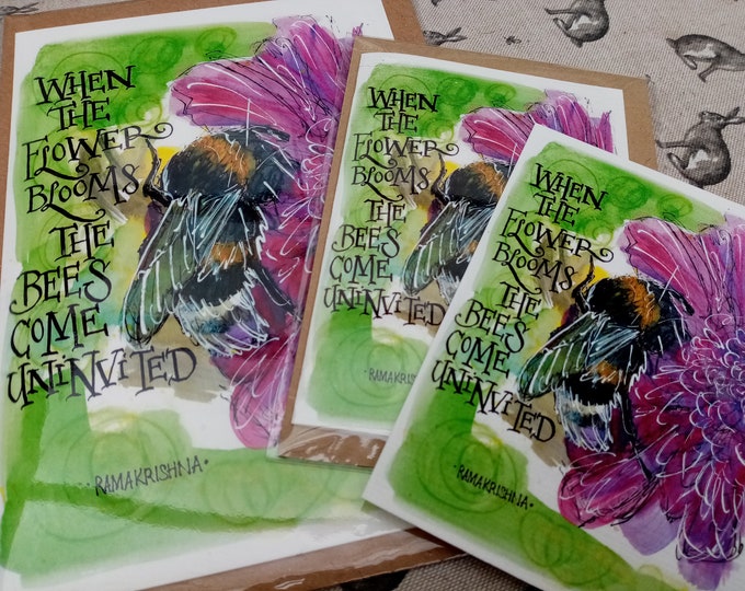 Bee quote illustration range of cards