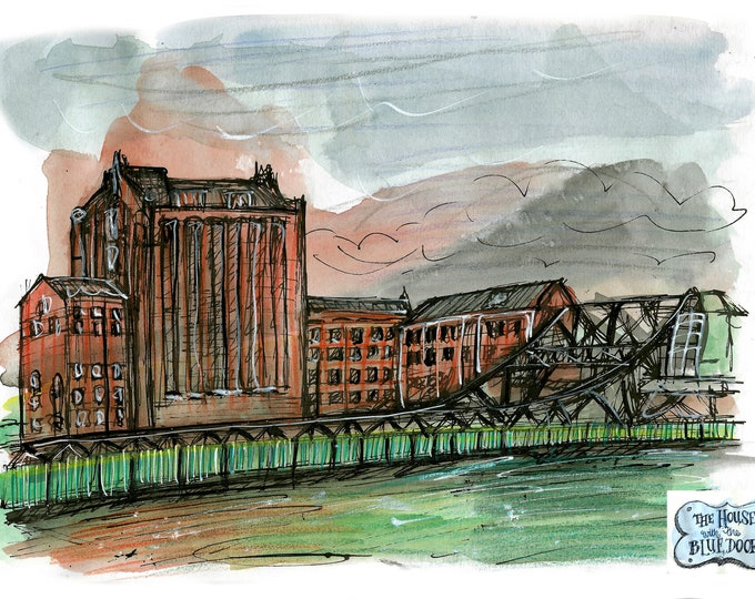 Corporation bridge and Victoria mills print