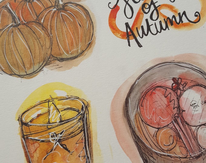 Scents of autumn square print