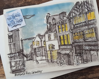 Old Grimsby Christmas card - handmade