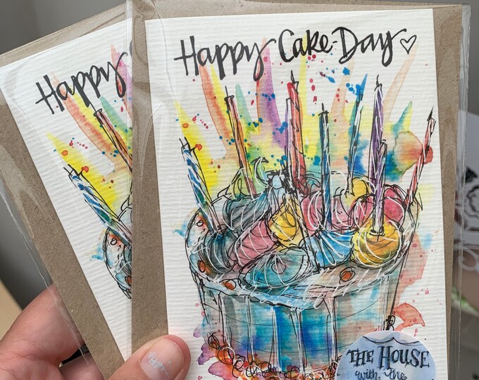 Happy cake day handmade card