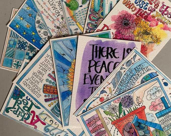 Positivity postcard set of 12