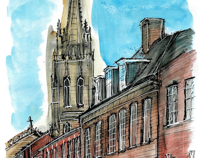 Looking towards Louth spire print