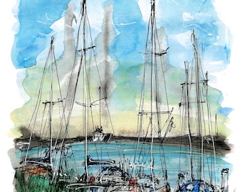Grimsby yacht club print