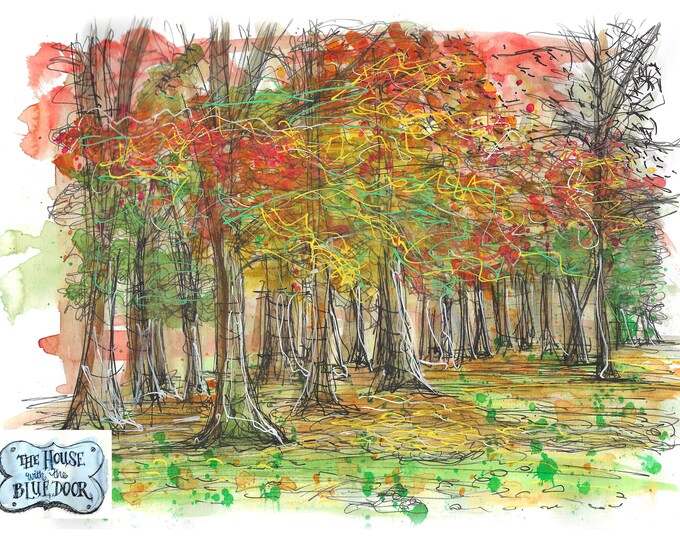 Weelsby Woods in the autumn print