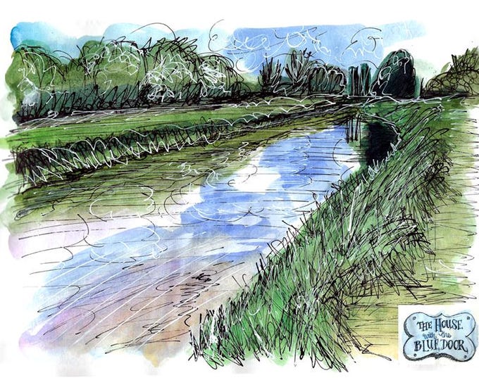 River Freshney near the leisure centre print