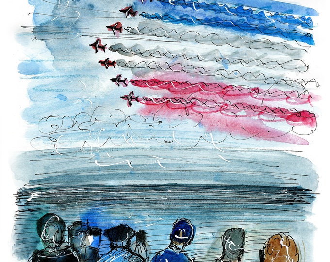 Red Arrows over Cleethorpes print