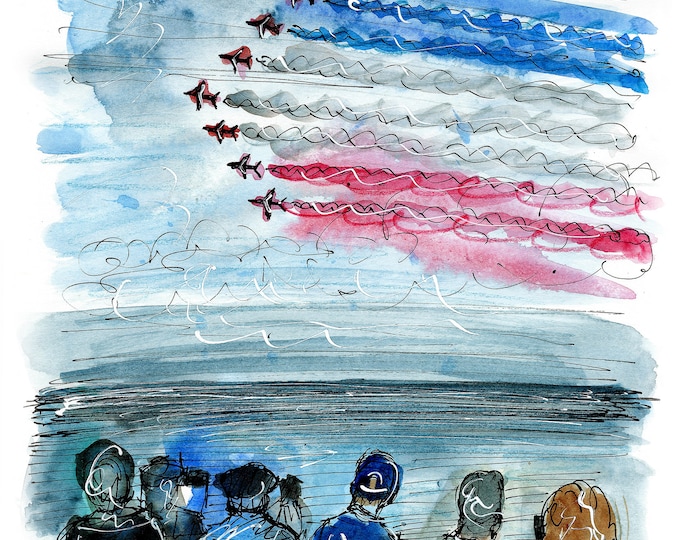 Red Arrows over Cleethorpes print