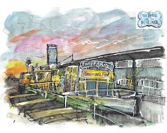 The Barge Grimsby Art Print: Lincolnshire Landmark