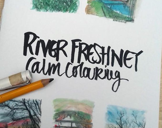 Handmade River Freshney colouring book Grimsby/Cleethorpes