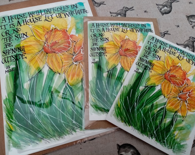 Daffodil illustration cards