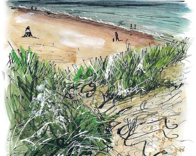 Beach walkers on the Fitties print