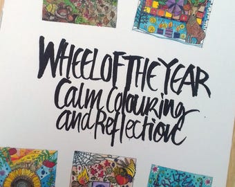 Wheel of the year colouring and reflection book