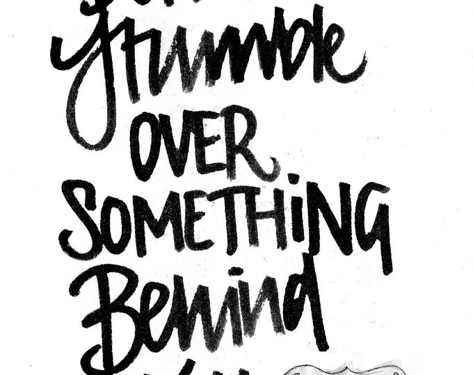 Don't stumble print