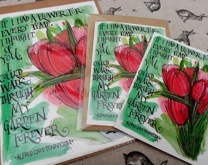 Tulip quote illustration range of cards