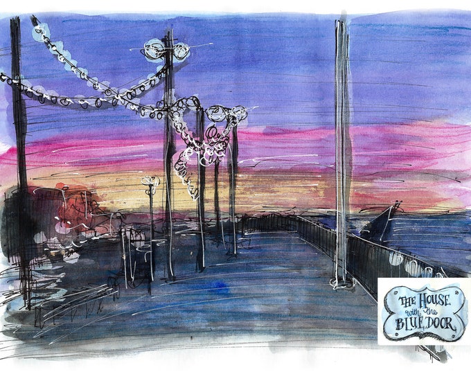 Seafront sunset print