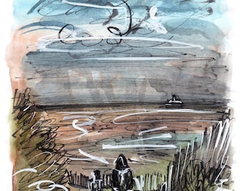 Walking to the shore - Humberston Fitties