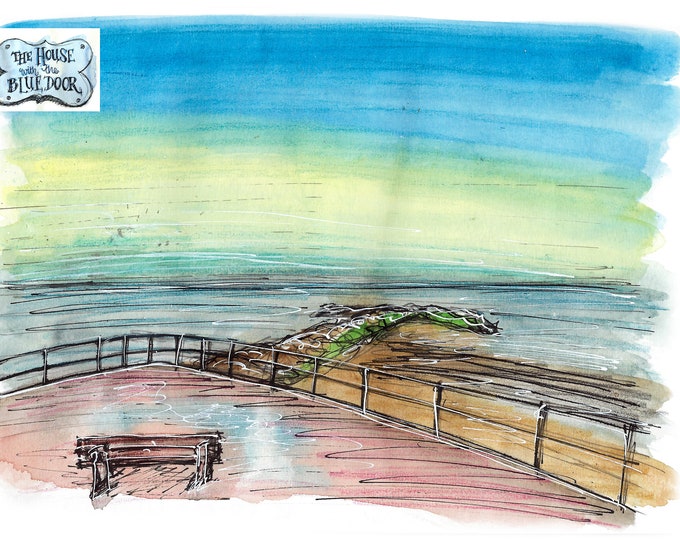 Whale tail groyne print