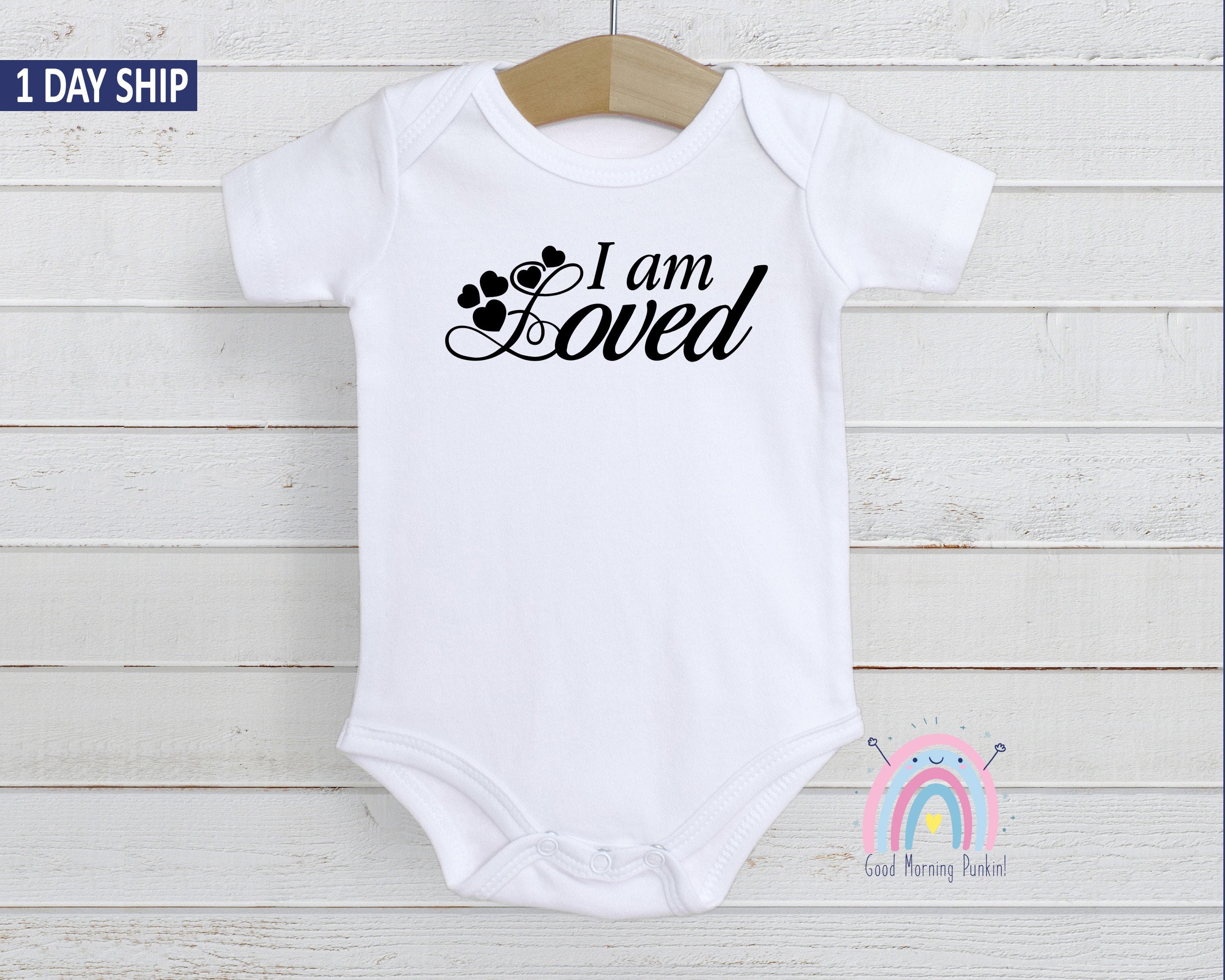 I Am Loved Onesie® Inspirational Baby Bodysuit Loving Etsy