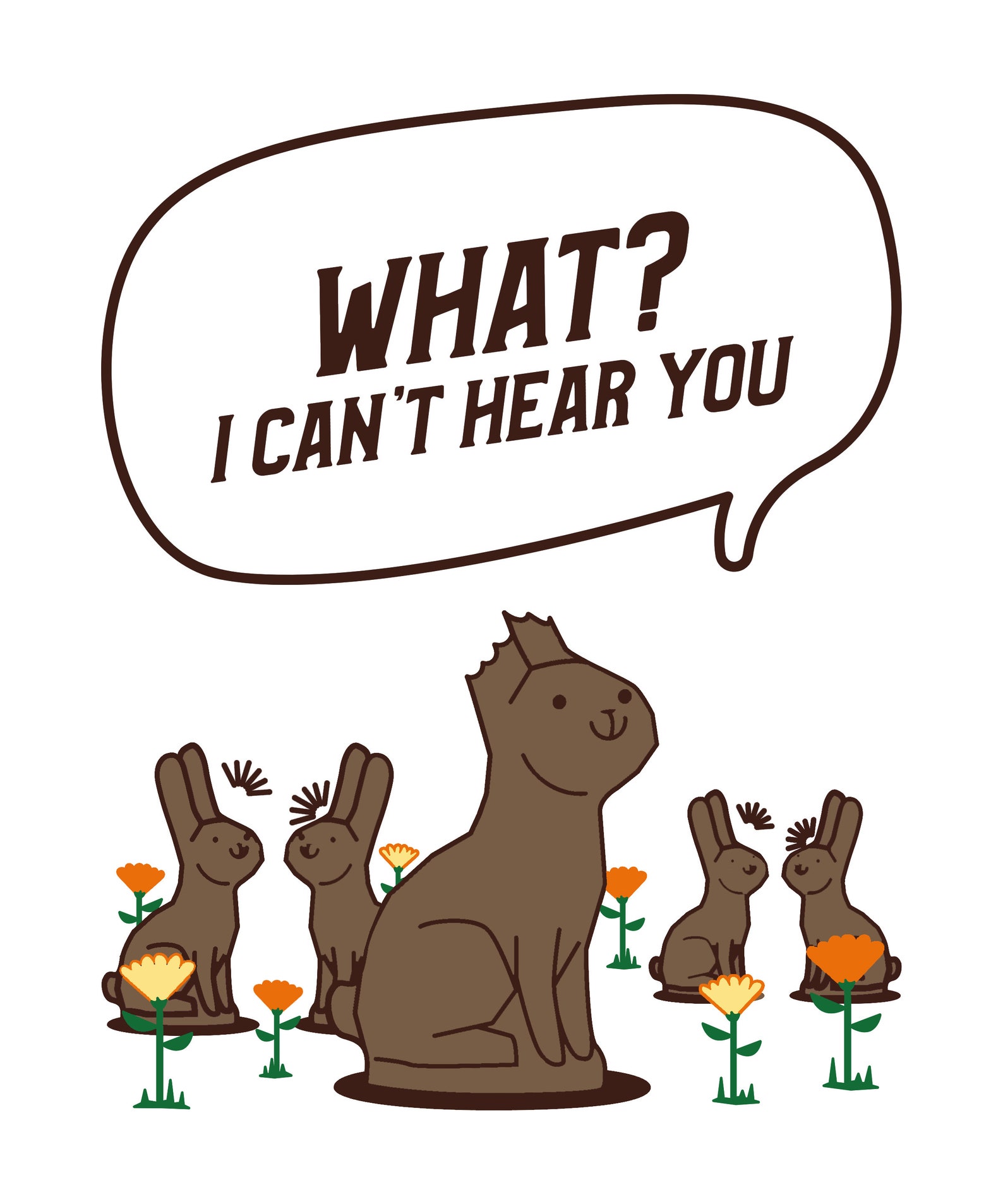 I Cant Hear You Funny Easter Chocolate Bunny Kids Tshirt Etsy