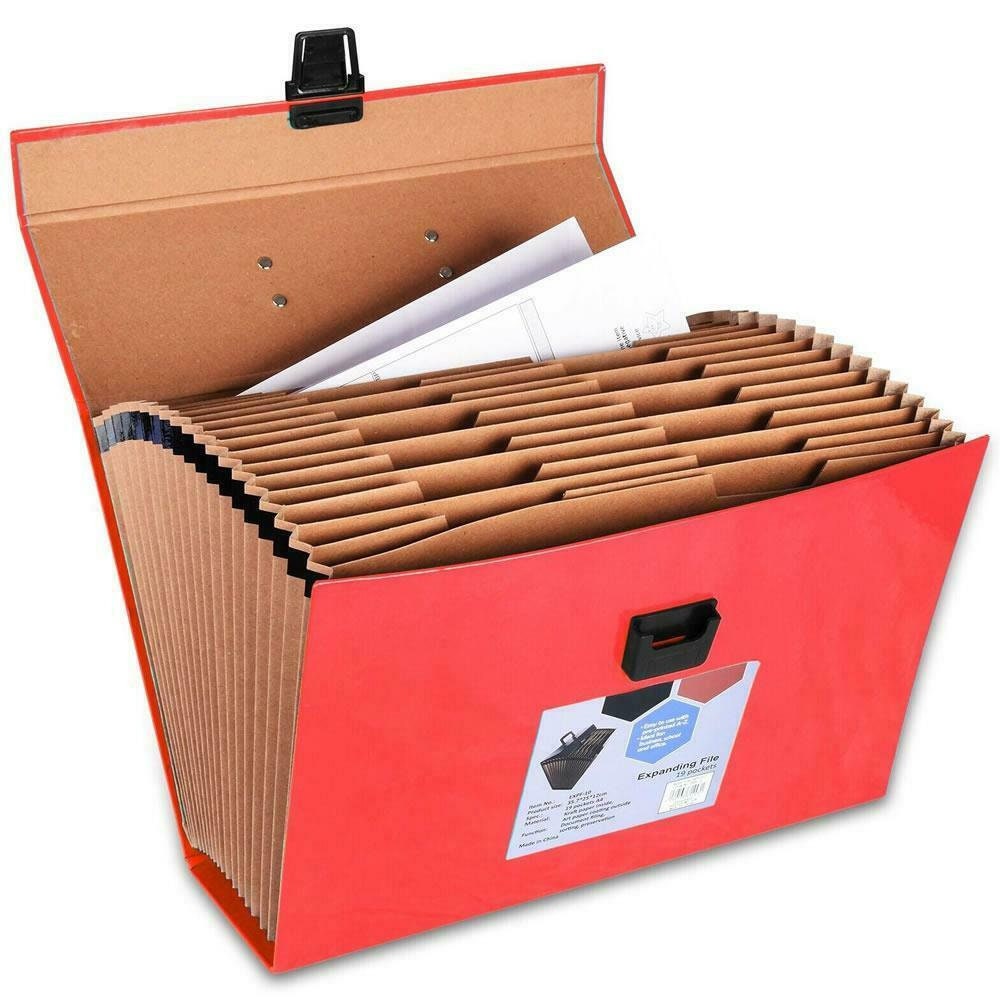 19 Pocket Expanding A4 Box File Organiser Paper Documents Etsy