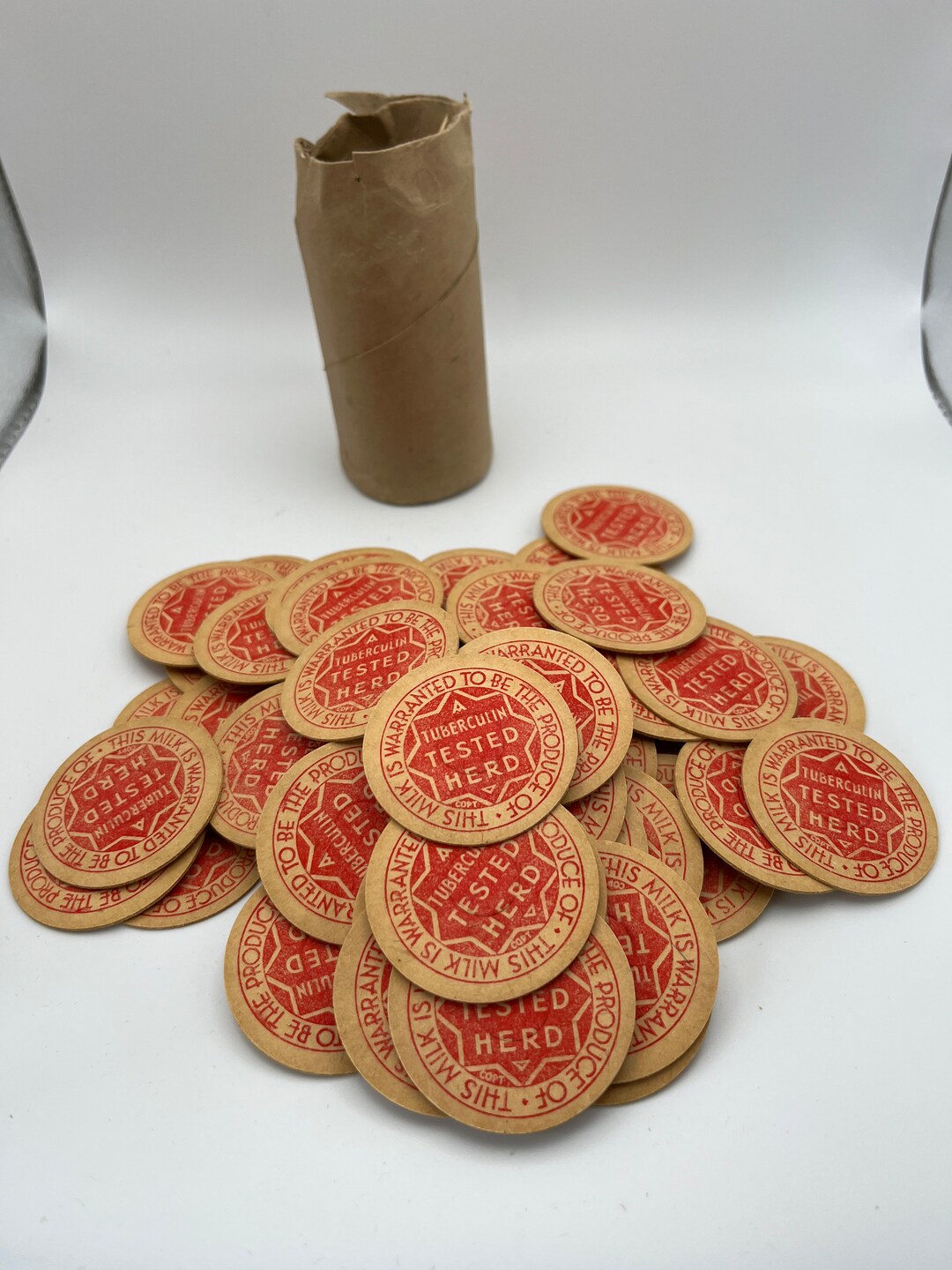 Vintage Cardboard Milk Bottle Tops. Etsy