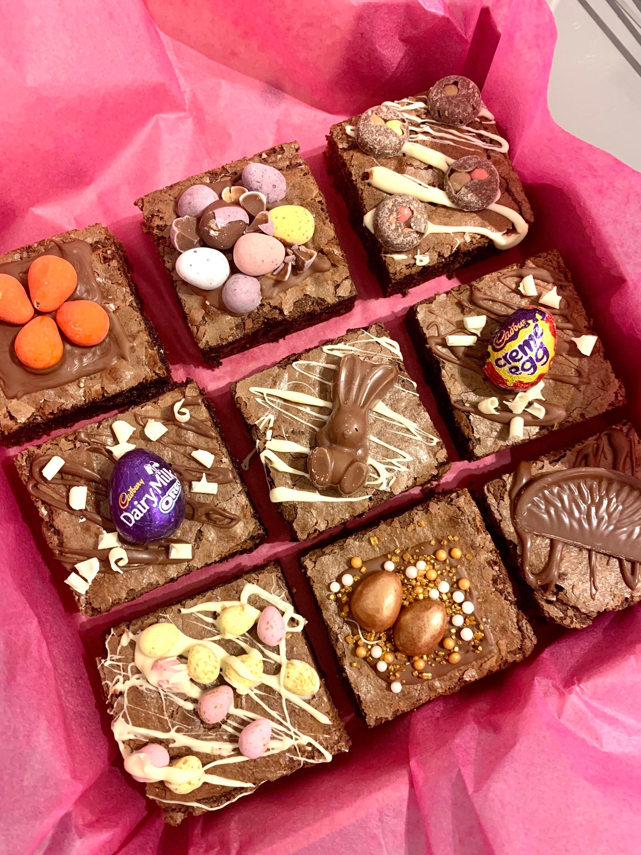 Easter mixed chocolate brownie box Etsy.de