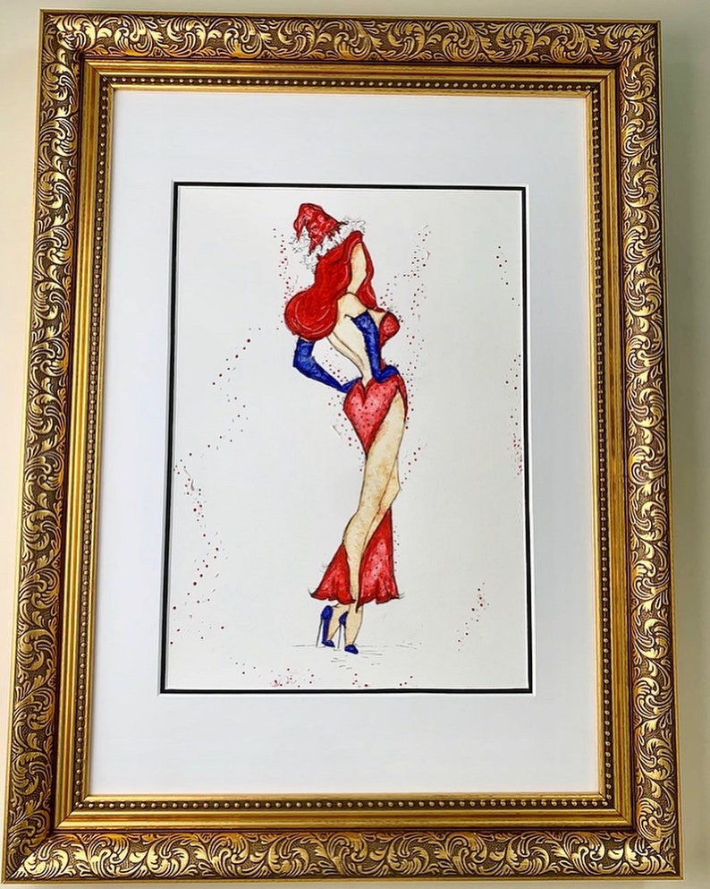 Jessica Rabbit Original Framed Painting Jessica Rabbit Etsy