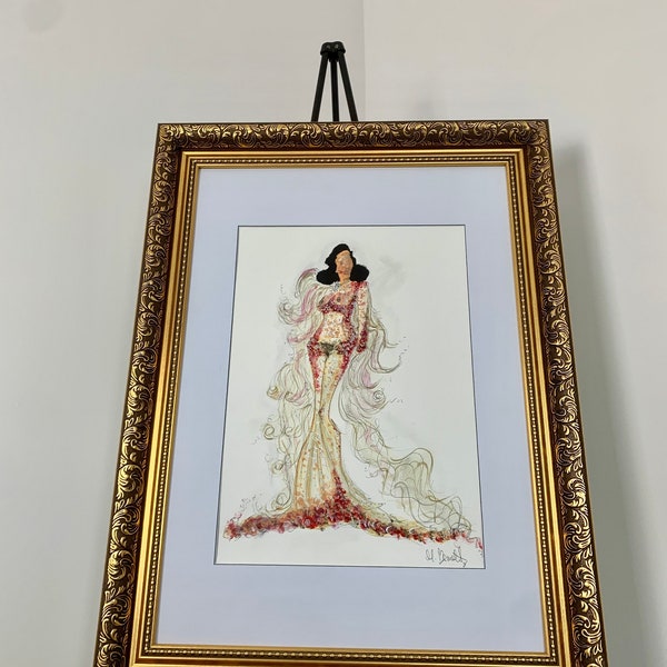 Dita von Teese - Originalgemälde - gerahmt - Pin Up - Dita Avon Teese Art - Dita von Teese Gemälde