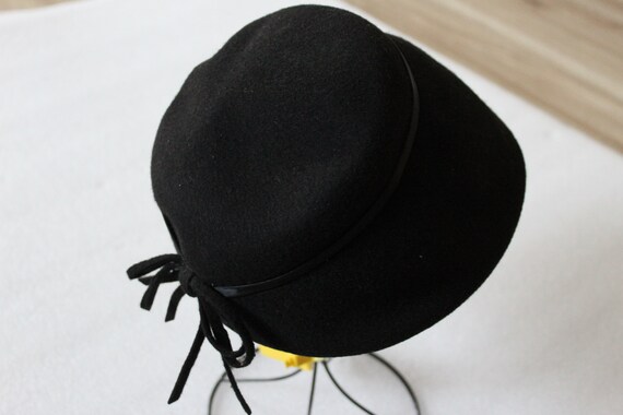 Vintage Black Hat 1940's - image 2