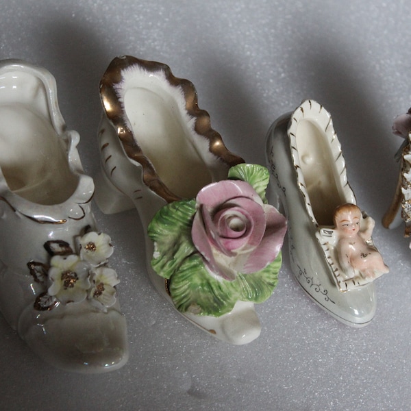 Vintage porcelain shoe collection made in Japan