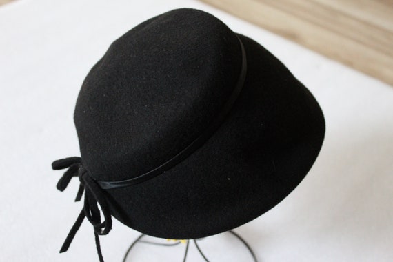 Vintage Black Hat 1940's - image 1