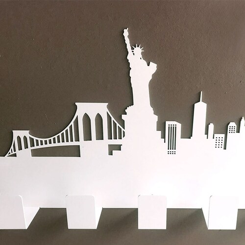Wall-mounted coat rack skyline New shops York