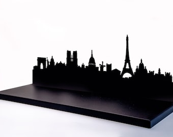 Paris skyline wall shelf