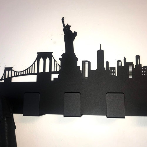 Wall-mounted coat rack skyline New shops York