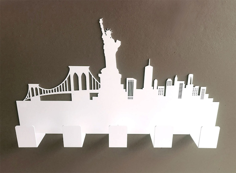 Wall-mounted coat rack skyline New shops York