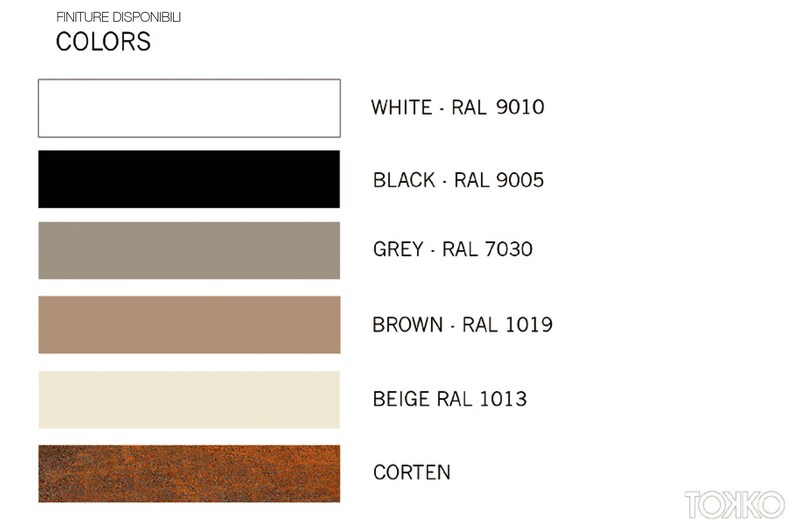 Puede incluir: Carta de colores que muestra seis colores de pintura disponibles para la compra. Los colores son blanco, negro, gris, marr&oacute;n, beige y corten.