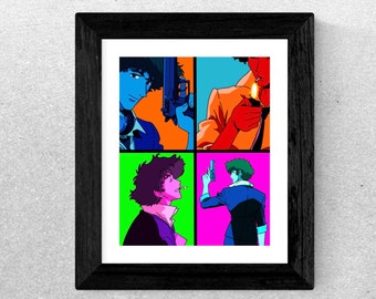 Anime Space Cowboy | Anime Character | Spike Pop Art Print (8x10) | Fan Art
